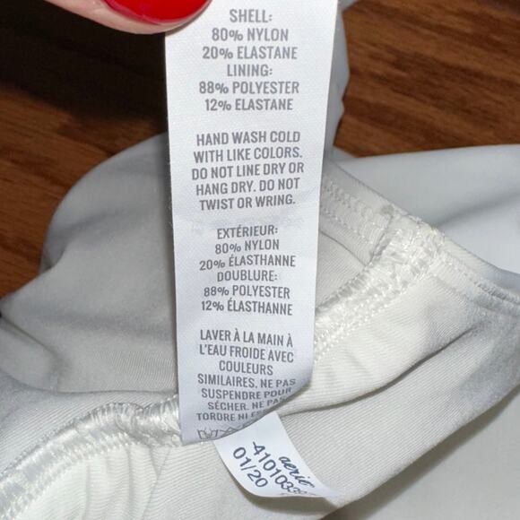 Aerie White Wide Scoop Neck Bikini Top Size Large - Picture 9 of 12